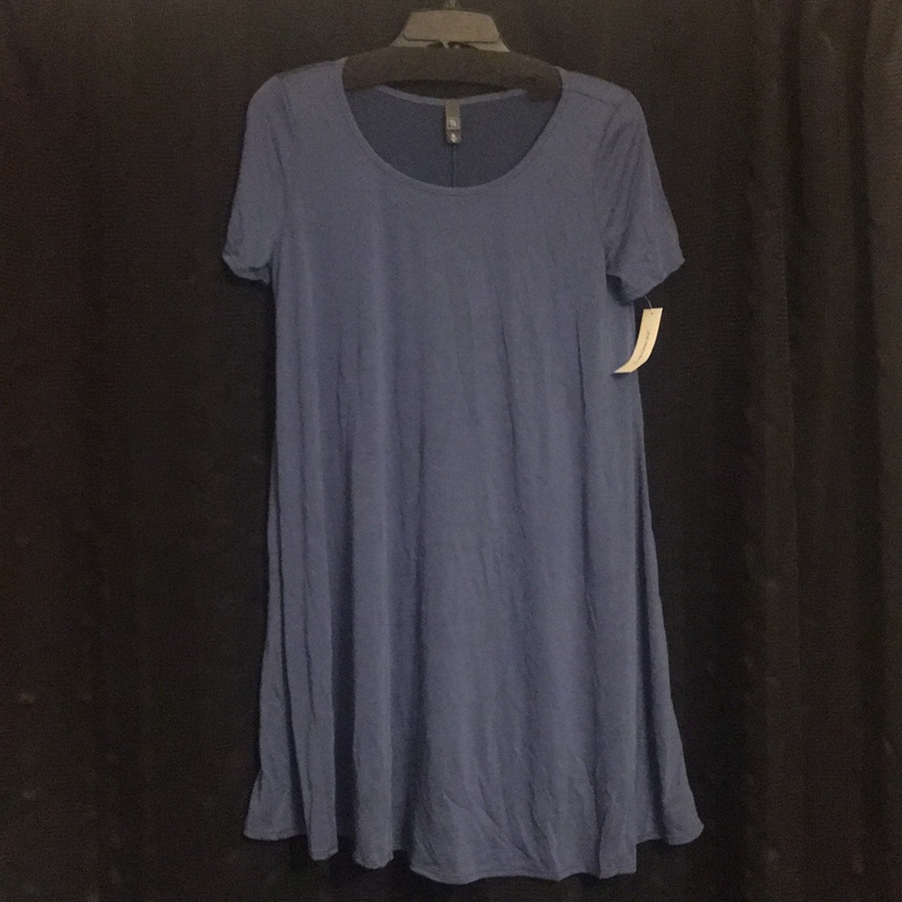 NWT short sleeve XL slate blue tee shirt dress ALSO AVAILABLE IN SLATE GREY